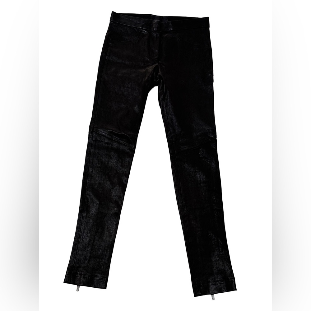 A.L.C. Women's Midnight Black Skinny leather Pants